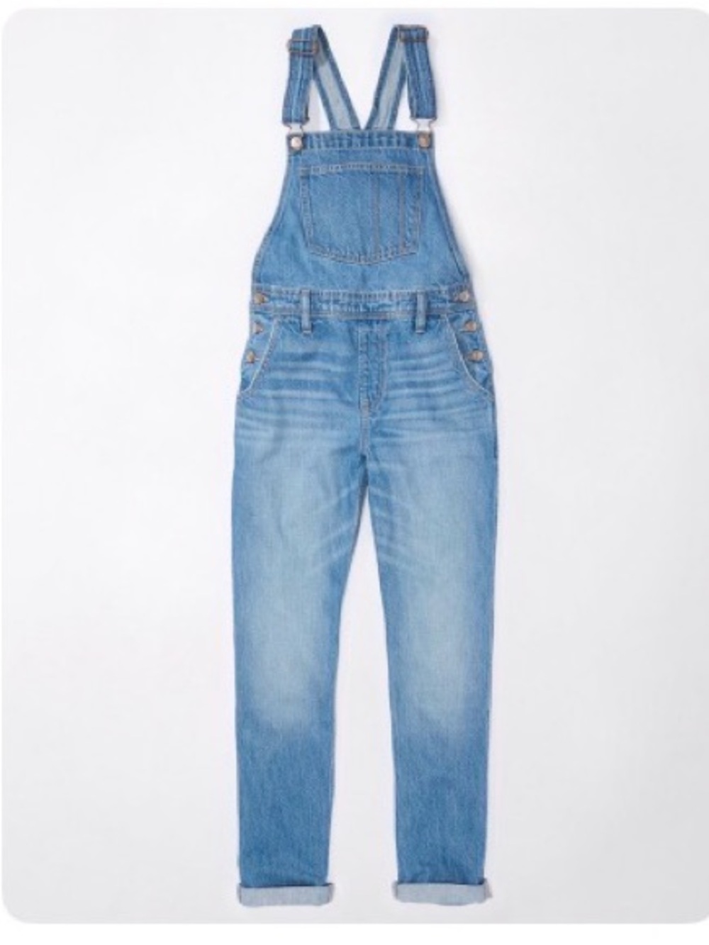 American Eagle tomgirl Blue Denim Overalls